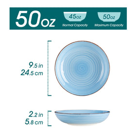 Vancasso Bonita blue spiral pattern bowl detail for elegant tableware