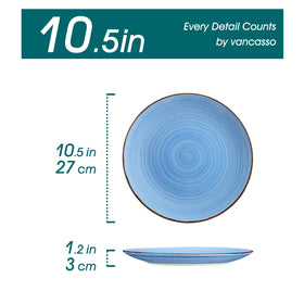 Close-up of Vancasso Bonita plate highlighting durable porcelain and round silhouette.