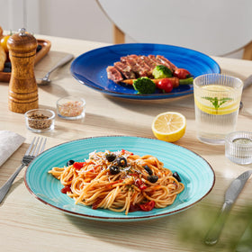 Assorted colors from Vancasso Bonita enhance everyday meals and entertaining.
