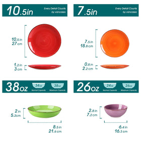 Vancasso Bonita bowls with handpainted spirals add color and conversation to meals.