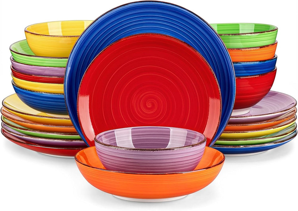 Vancasso Bonita multicolor plates showcase vibrant tones for stylish everyday dining.
