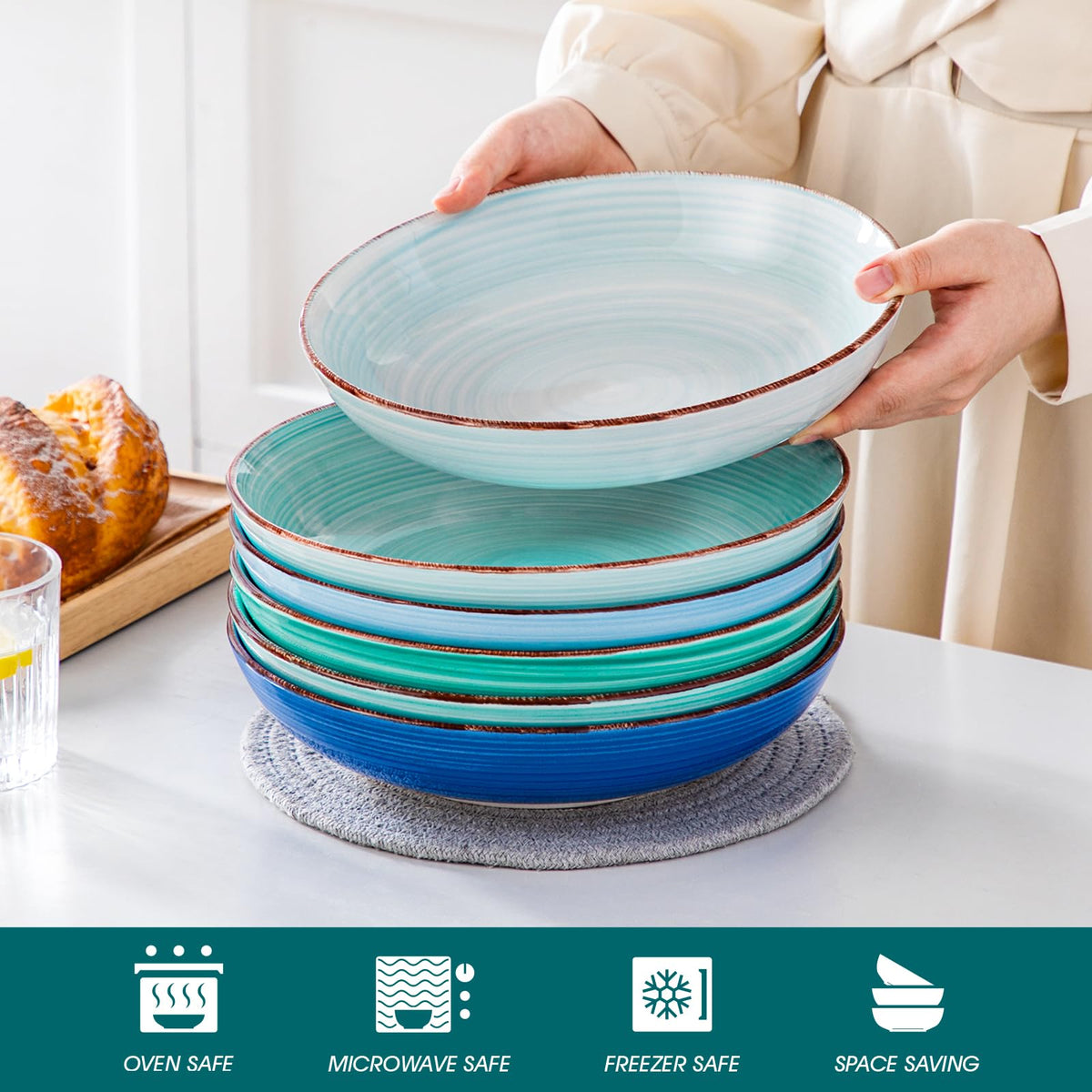 Vancasso Bonita dishwasher-safe ceramic bowls with smooth glaze
