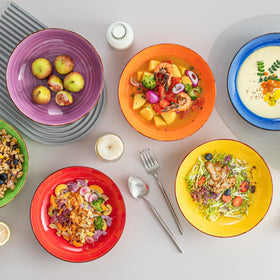 Vancasso Bonita microwave-safe bowls for quick reheating.