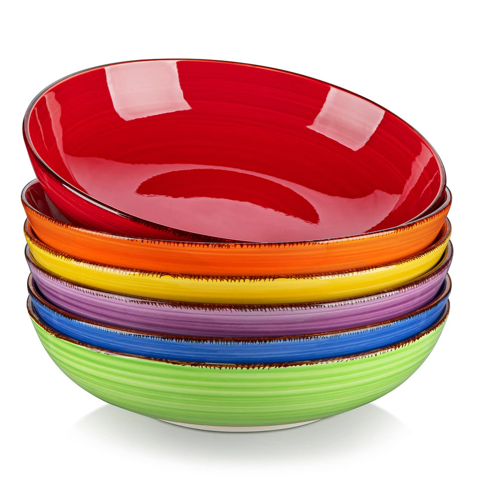 Vancasso Bonita pasta bowls set of 6 for generous portions at family dinners.