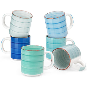 Vancasso Bonita rainbow colors mug set with durable ceramic finish for everyday use.