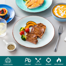 Vancasso Bonita spiral-pattern bowl featuring durable stoneware for daily meals.