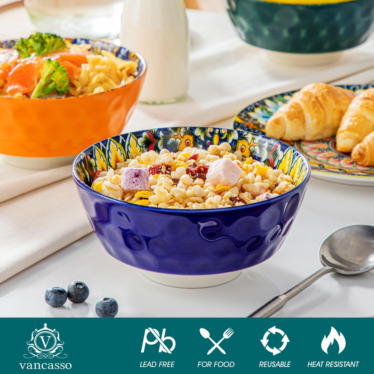 Vancasso durable porcelain construction resists chipping for daily use.