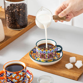Vancasso bright exotic colors enhance any coffee bar or table