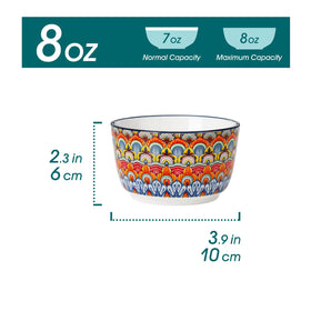 Vancasso colorful soufflé dishes highlight bold patterns for festive dessert servings.