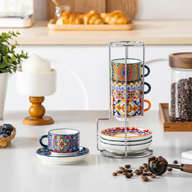 Vancasso microwave-safe and dishwasher-safe cups for easy cleanup