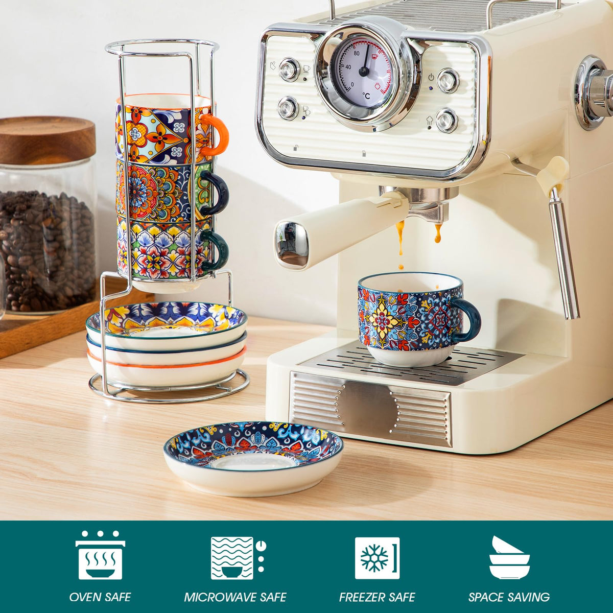 Vancasso durable ceramic cups with smooth glaze and easy care