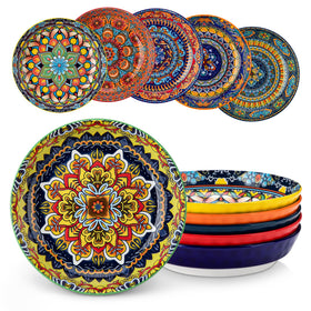 Vancasso KRVI bohemian pattern pasta bowls add colorful flair to any meal.