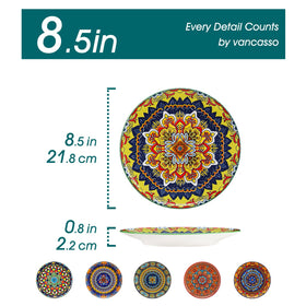 Vancasso KRVI 8.5-inch plates with Bohemian patterns for appealing servings