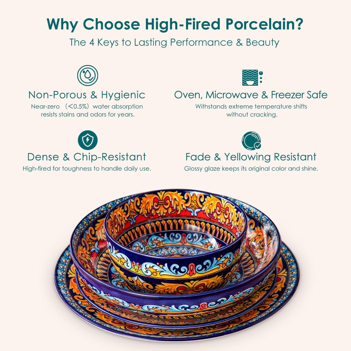 Vancasso KRVI boho decor bowls double as decorative shelf accents.
