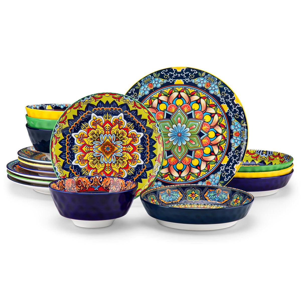 Vancasso KRVI boho dinner plates with earthy tones for stylish meals.