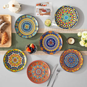 Vancasso KRVI Bohemian patterns brighten brunches and gatherings alike