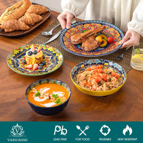 Vancasso KRVI pasta bowls show generous capacity and rustic elegance.