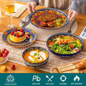 Vancasso KRVI porcelain set offers chip-resistant ceramic for daily use.