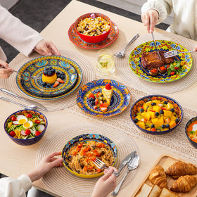 Vancasso KRVI porcelain ware features smooth glaze and durable construction.