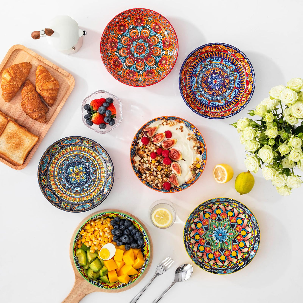 Vancasso KRVI stackable bowls save cabinet space.
