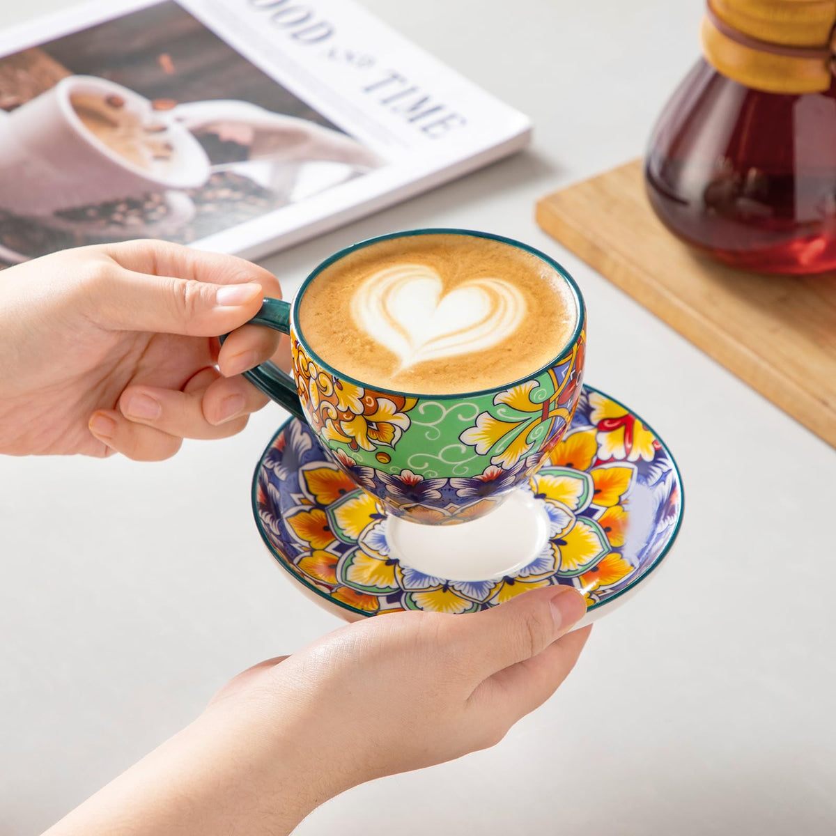 Vancasso microwave-safe cup ready for quick reheats