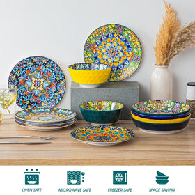 Vancasso microwave-safe porcelain plate ready for quick reheats