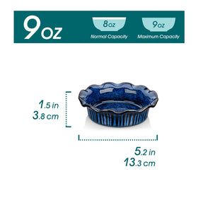 Vancasso set of six blue mini pie pans ideal for personal pot pies