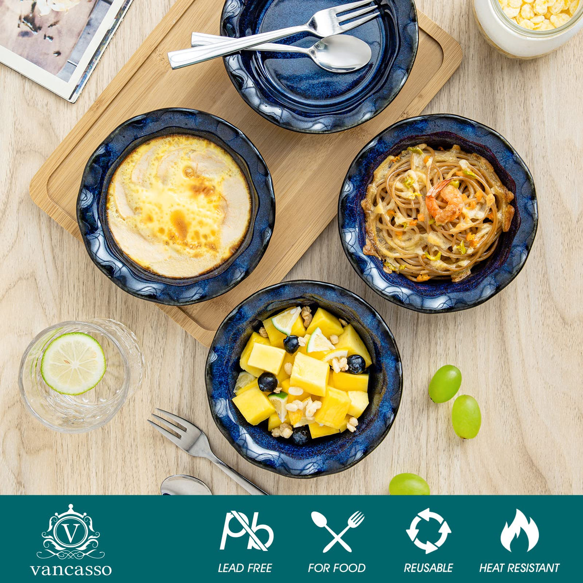 Vancasso porcelain mini pie pan highlighting single-serving design
