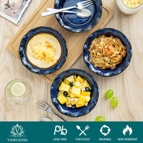 Vancasso porcelain mini pie pan highlighting single-serving design