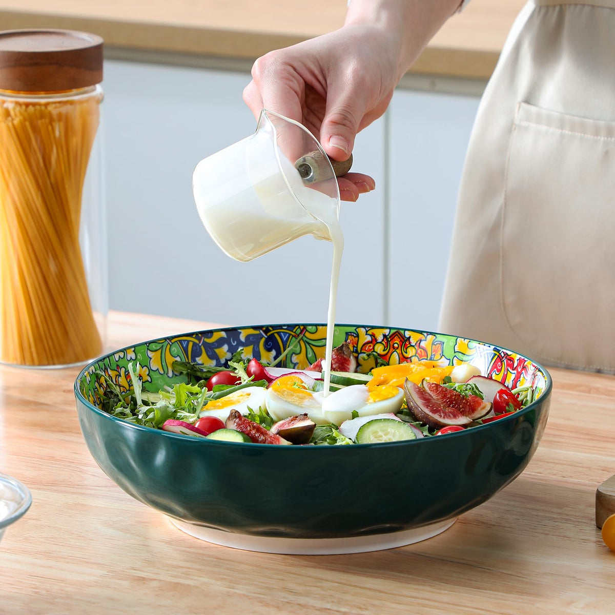 Versatile use for salads, fruits, pasta, and party platters by Vancasso.