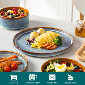 Vancasso Onion 24oz bowls ideal for generous servings and easy stacking.