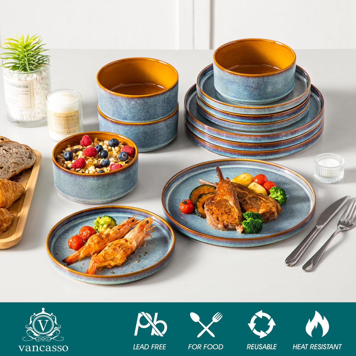 Vancasso Onion 8-inch salad plate suited for sides and lighter meals.
