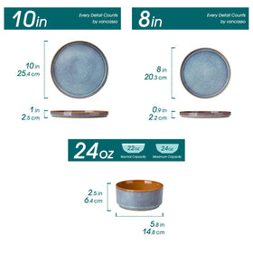 Vancasso Onion 8-inch salad plates showcase two-tone glaze for vibrant table presentation.