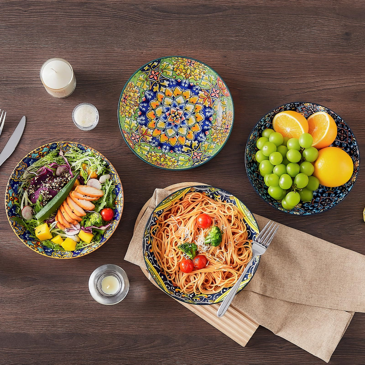 Vancasso pasta bowls boho decor display option in kitchen