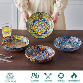 Vancasso pasta bowls durable porcelain construction for daily use