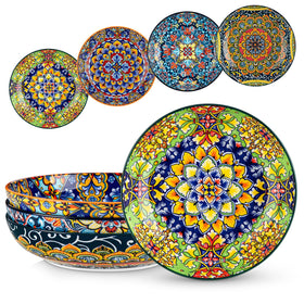 Vancasso pasta bowls with inside-out Bohemian pattern for vibrant family meals