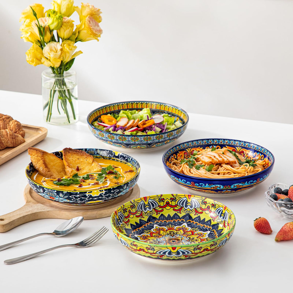 Vancasso porcelain bowls, durable non-toxic material for daily use