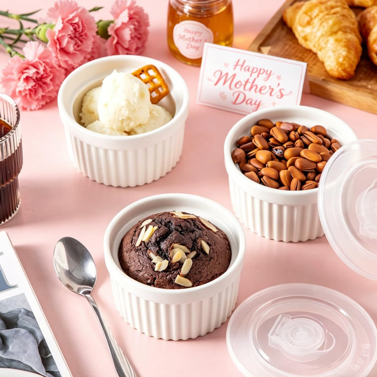 Porcelain Creme Brulee dishes by Vancasso for individual desserts