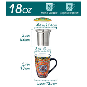 Vancasso mug with removable infuser for loose leaf tea and herbal blends.