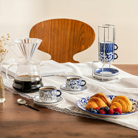 Vancasso Selene 8oz latte cups for leisurely morning rituals.