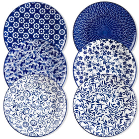 Vancasso Selene blue and white dinner plate, 10.25 inches, ideal for everyday dining