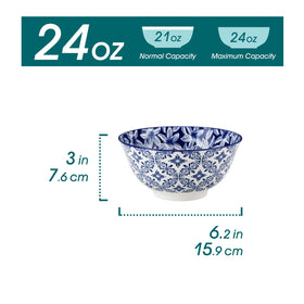 Vancasso Selene blue-white floral pattern close-up showcases craftsmanship.