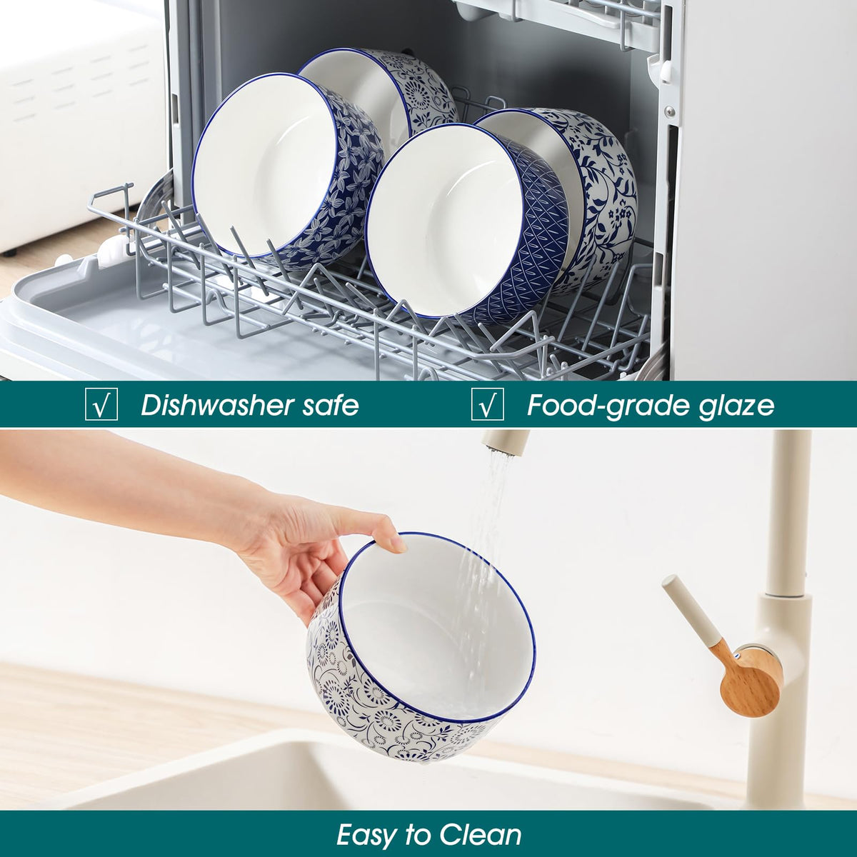 Vancasso SELENE bowls in fridge for meal prep storage.