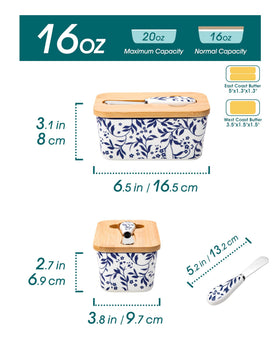 Vancasso Selene butter dish shows built-in knife slot for easy access