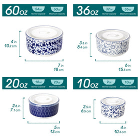 60oz Vancasso SELENE bowl with lid, ideal for large portions.