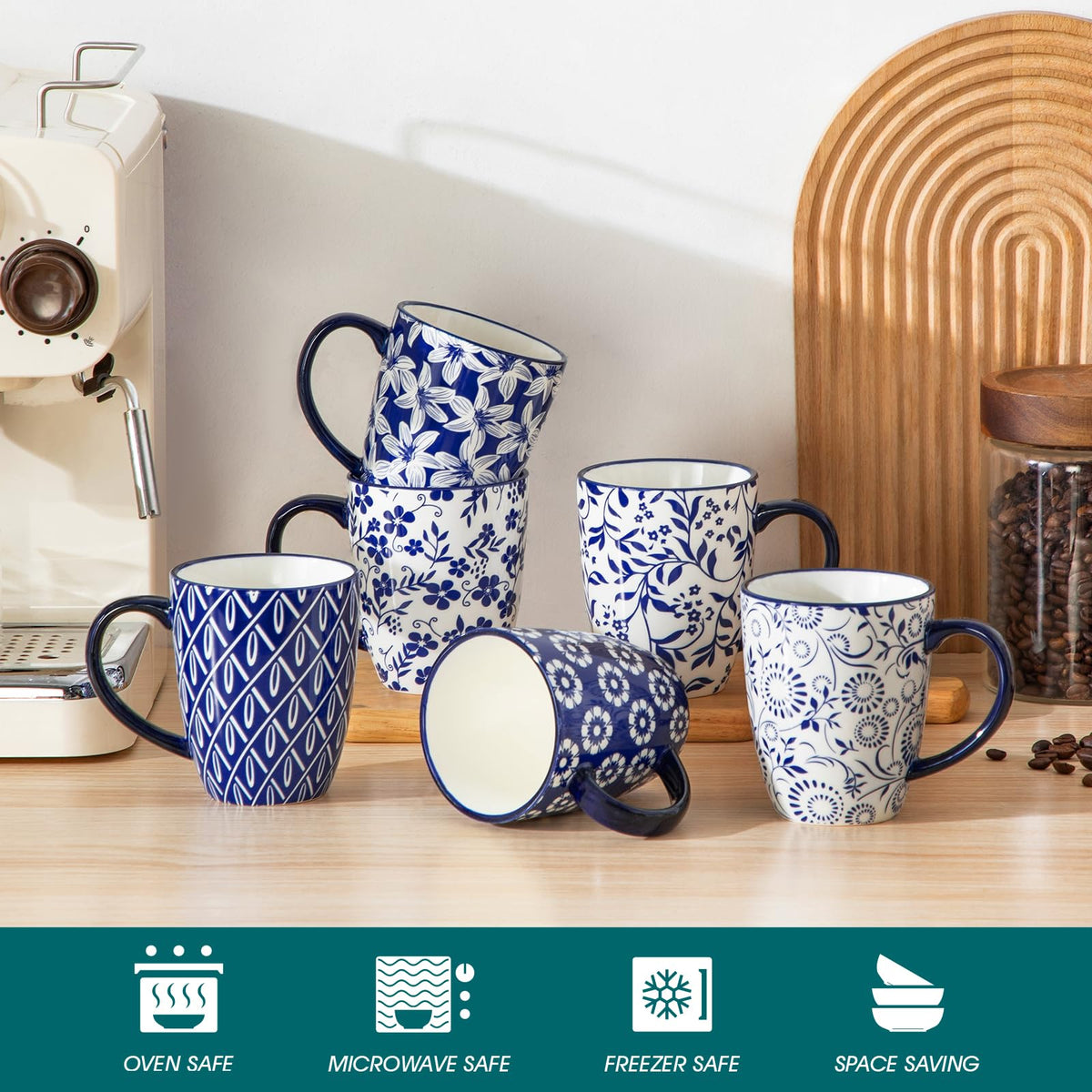 Vancasso SELENE cup suited for coffee, tea, or milk in any setting.