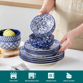 Vancasso Selene dessert plates blue pattern perfect for desserts