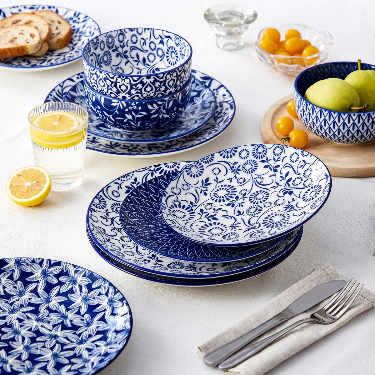 Vancasso Selene dining table set display for entertaining guests