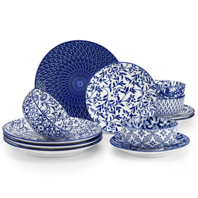 Vancasso Selene dinner plates blue pattern for elegant everyday dining