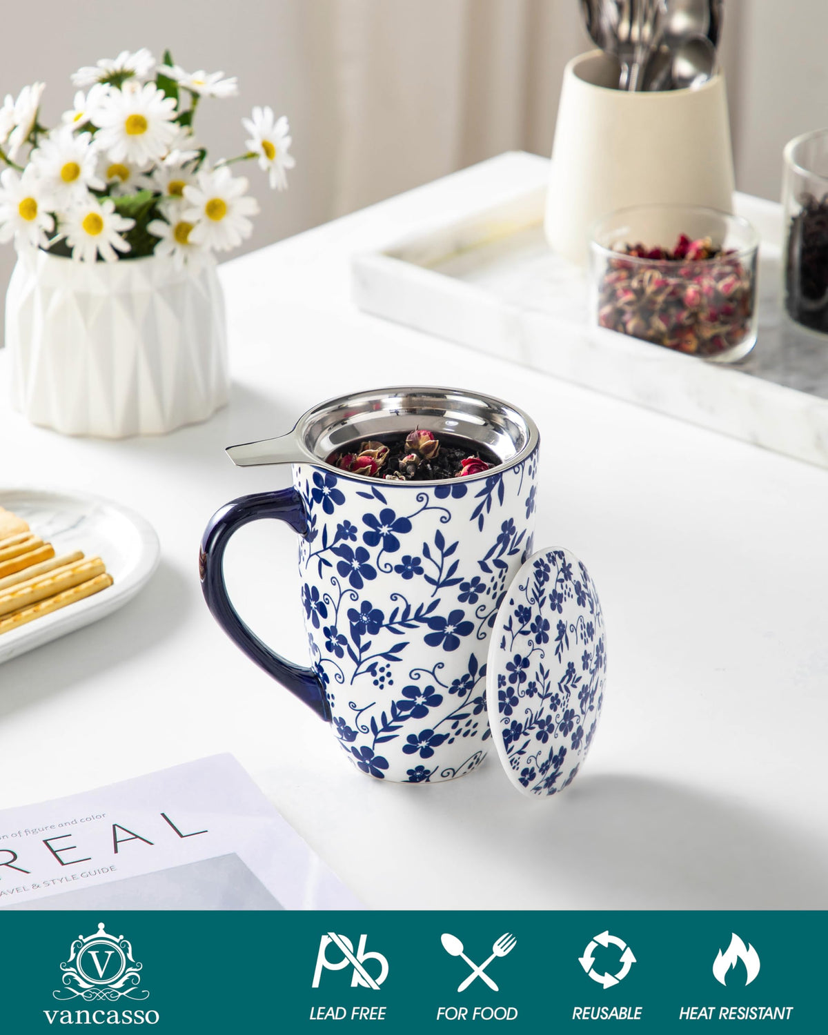 Vancasso Selene dishwasher-safe ceramic mug for easy cleaning